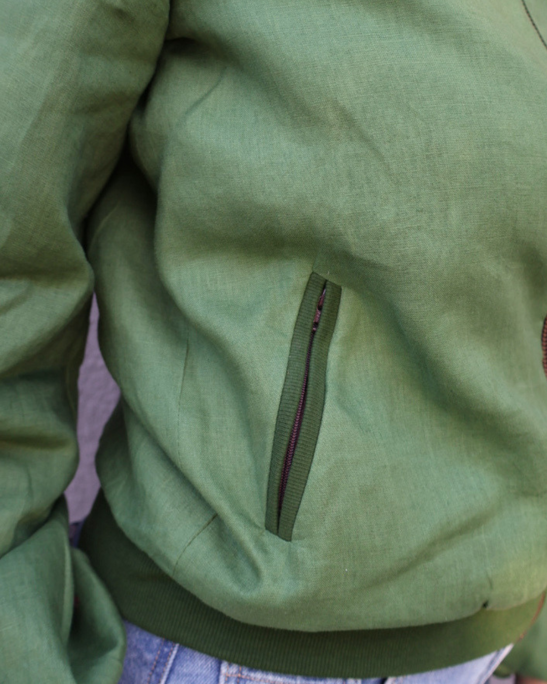Linen Bomber Jacket