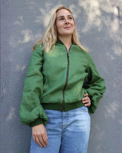 Linen Bomber Jacket