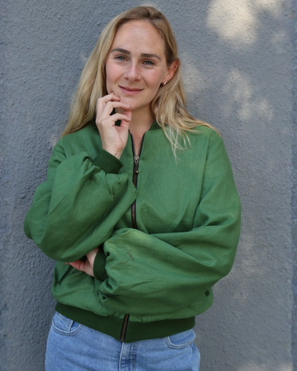 Linen Bomber Jacket
